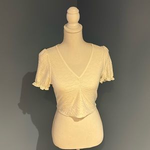 SHEIN white eyelet top